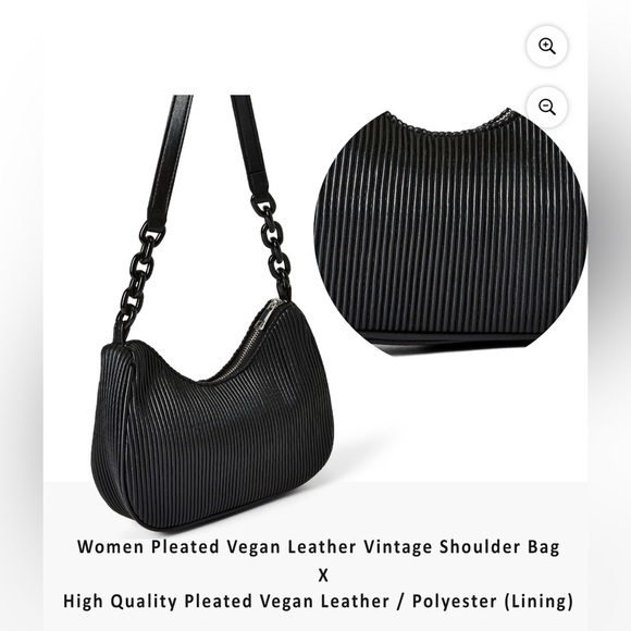 LIKE DREAMS Women Teens Vintage Shoulder Bag Black - Picture 2 of 7